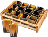 Viking Culture Horn Shot Glasses - Authentic Medieval and Nordic-Inspired Drinkware with Wooden Serving and Storage Tray - Handmade Drinking Set - Perfect for Parties, Collection and Gift - 12-Pack
