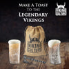 Viking Culture Horn Mead Cup - Authentic Medieval and Nordic-Inspired Drinking Vessel - Handmade Goblet for Wine, Beer, Ale - Safe and Unique Drink Tumbler Gift with Axe Bottle Opener and Burlap Bag - Polished Finish | Compass/Vegvisir