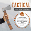 Viking Throwing Axe with Leather Sheath, Battle Hatchet, 14" Viking Axe, Real Viking Axe Weapon with Celtic Ring Knife Set, Viking Weapons for Survival or Target Throwing, Rustic & Dependable Weapons
