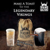 Viking Culture Horn Mead Cup - Nordic Inspired Drinking Vessel | Handmade Goblet for Wine Beer Ale - Safe and Unique Drink Tumbler Gift with Axe Bottle Opener, Cigar Holder and Burlap Bag