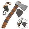 Viking Throwing Axe with Leather Sheath, Battle Hatchet, 14" Viking Axe, Real Viking Axe Weapon with Celtic Ring Knife Set, Viking Weapons for Survival or Target Throwing, Rustic & Dependable Weapons
