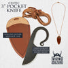 Viking Culture Viking Battle Axe | Hand-Engraved Runes and Celtic Ring Knife, The Skeggøx Set | Authentic Hand-Forged | Hardened Blades with Genuine Leather Sheath and Pouch
