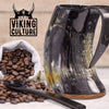 Viking Culture Coffee Horn Mug with Spoon, Plate and Bag, 3 Pc Set,Horned Handle with Rustic Natural Finish,Safely Holds Hot and Cold