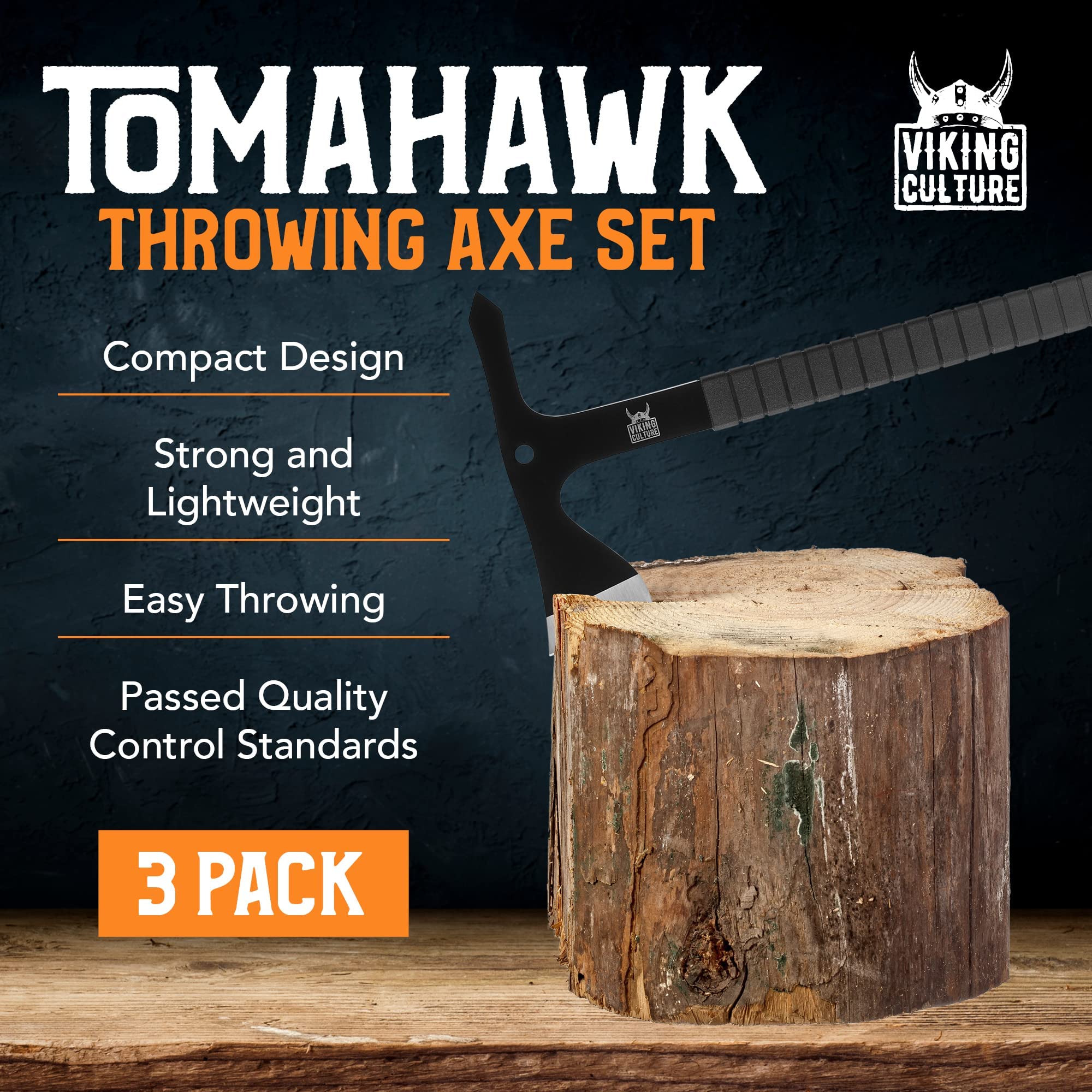 Tomahawk Throwing Axe - Set of 3 Throwing Axes and Tomahawks with Tact –  vikingculture